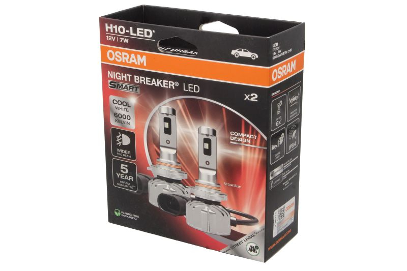 Becuri LED Auto OSRAM NIGHT BREAKER H10-LED SMART FOG 6000K, 12V, set 2 bucăți [1]