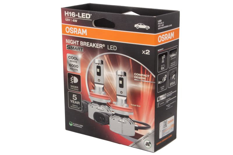 Becuri LED Auto OSRAM NIGHT BREAKER H16-LED SMART FOG 6000K, 12V, set 2 bucăți [1]