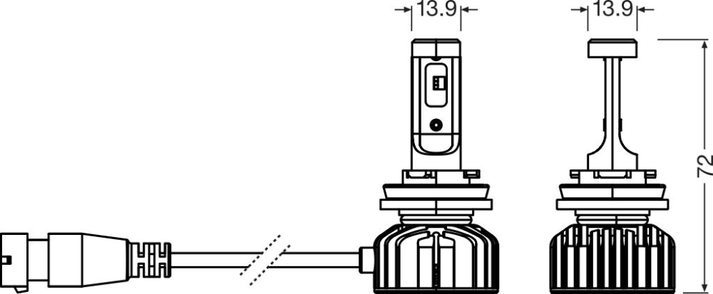 Becuri LED Auto OSRAM NIGHT BREAKER H8-LED SMART FOG 6000K, 12V, set 2 bucăți [3]