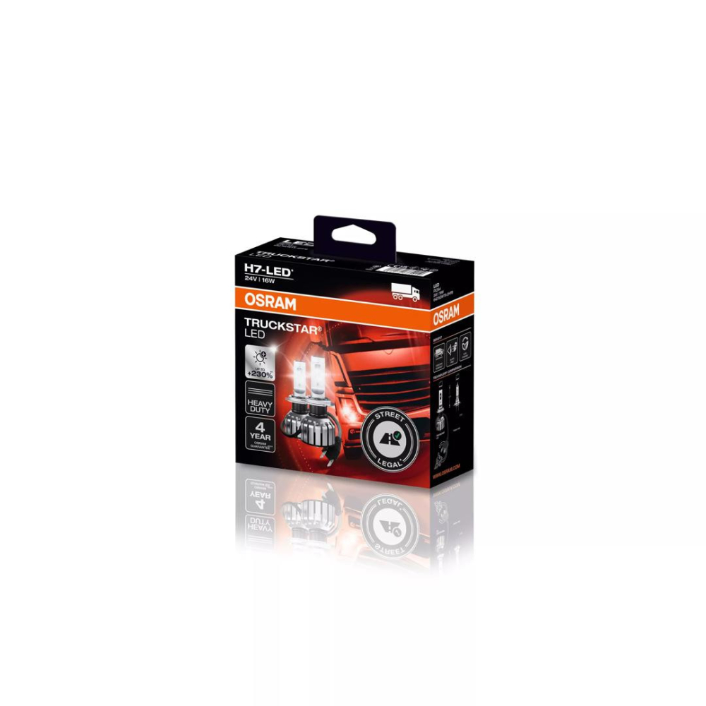 Becuri LED Auto OSRAM TRUCKSTAR H7-LED 24V, 6000K, set 2 bucăți [1]