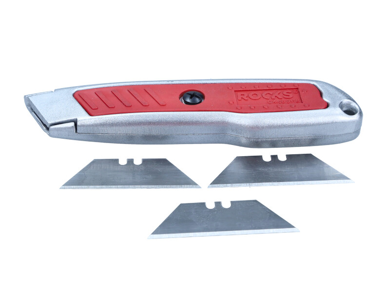 CUTTER PROFESIONAL CU LAMĂ TRAPEZOIDALĂ ROOKS, CORP METALIC [2]