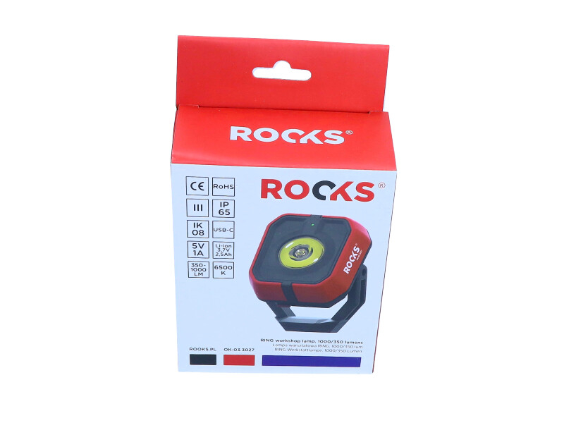 Lampă de lucru Rooks Ring 2 1000/350 lm | LED COB cu încărcare USB-C [4]
