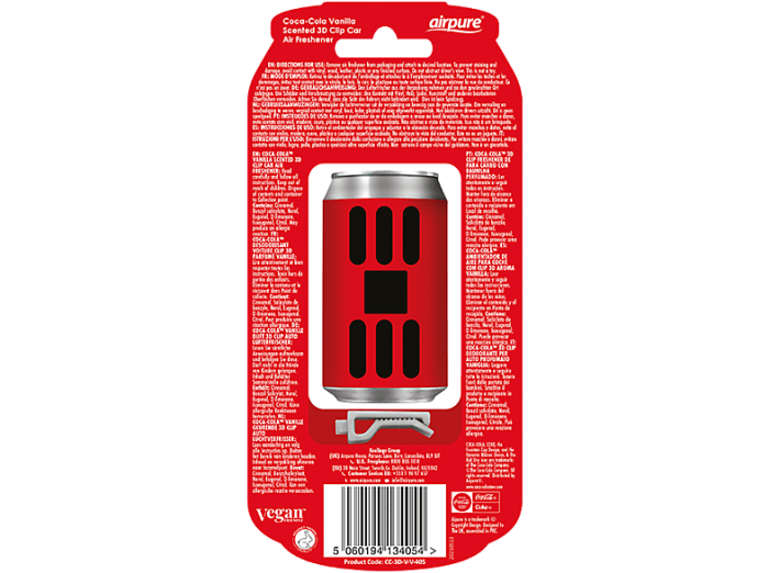 ODORIZANT AUTO, CUTIE DE SIFON 3D, VANILIE COCA-COLA [2]