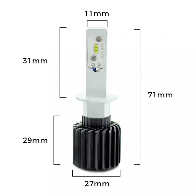 Set 2 Becuri LED H1 Carguard - Putere Ridicată, Alb Rece 6000K, Kit Conversie Plug & Play [5]