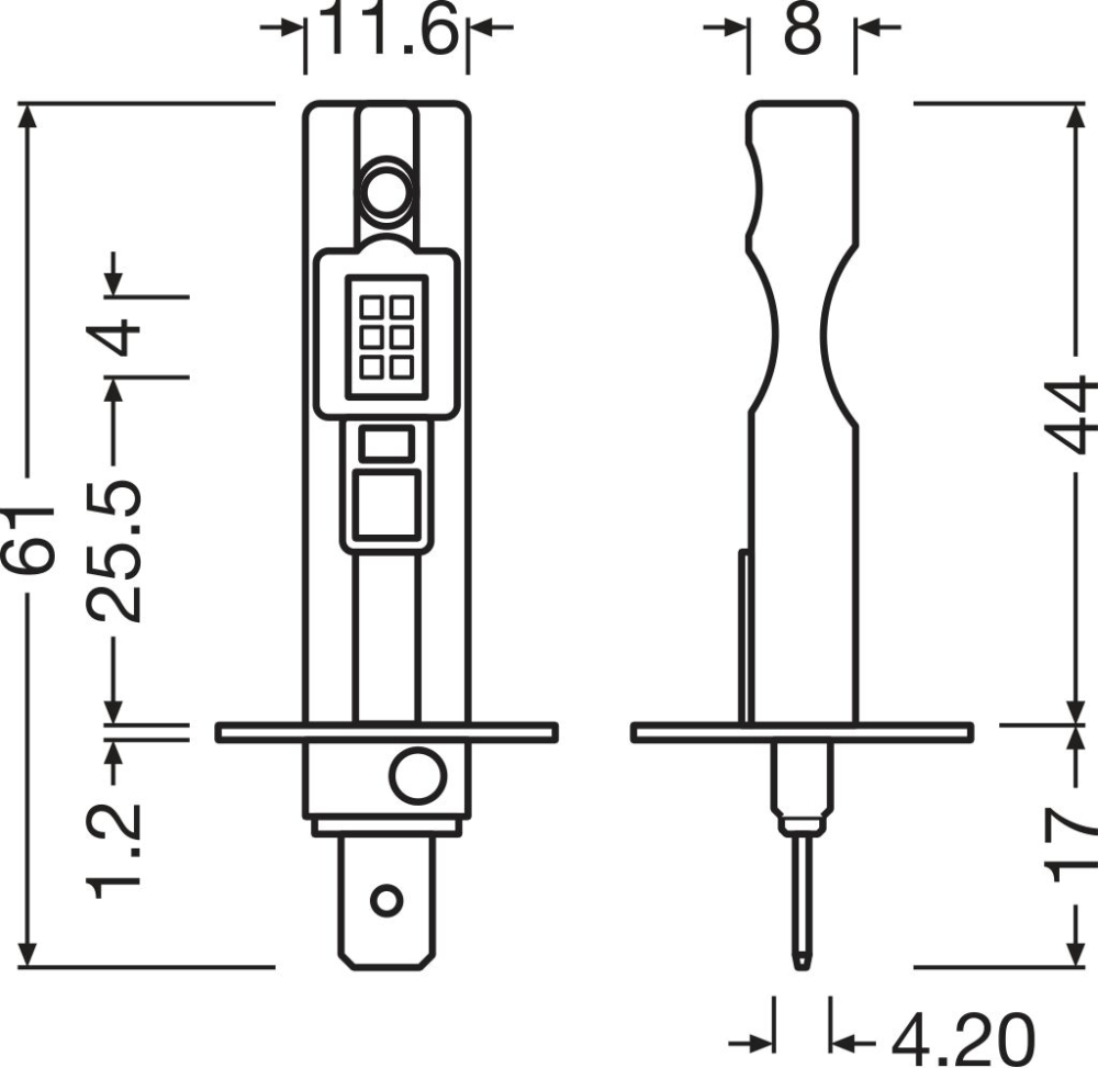 Set 2 Becuri LED H1 OSRAM LEDriving HL EASY, 12V, 7W, 6000K, Instalare Plug & Play [3]