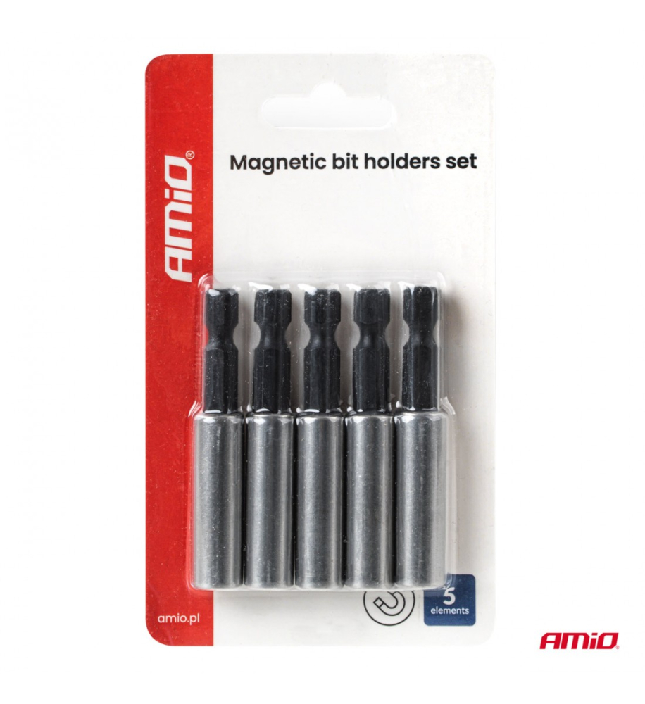 SET 5 SUPORTURI MAGNETICE PENTRU BIȚI AMIO, HEX 1/4", LUNGIME 60MM [4]