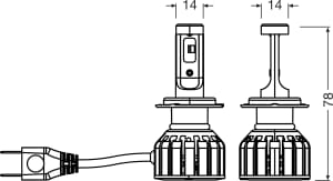 Bec LED Auto OSRAM NIGHT BREAKER H7-LED START 6000K, 12V, 2 bucată [2]