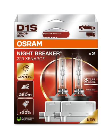 Becuri xenon - Bec xenon OSRAM Xenarc Night Breaker 220 D1S 35W, set 2 buc