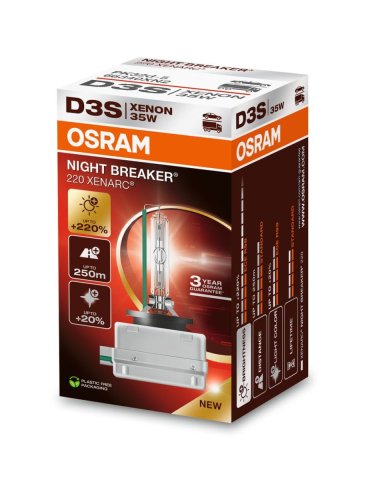 Becuri xenon - Bec xenon OSRAM Xenarc Night Breaker 220 D3S 35W, 1 buc
