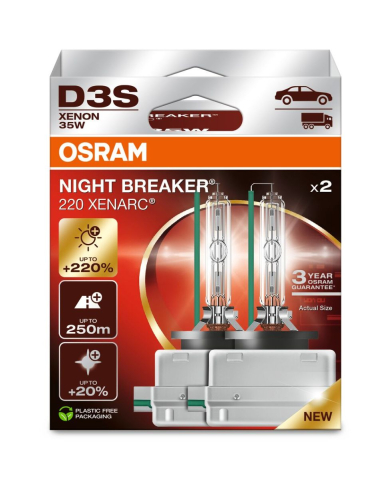 Becuri xenon - Bec xenon OSRAM Xenarc Night Breaker 220 D3S 35W, set 2 buc