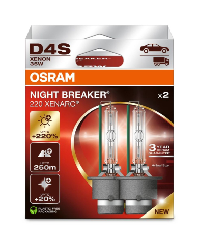 Becuri xenon - Bec xenon OSRAM Xenarc Night Breaker 220 D4S 35W, set 2 buc