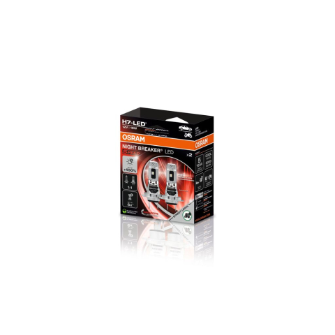Becuri Auto - Becuri LED Auto OSRAM NIGHT BREAKER H7-LED SPEED +450% 6000K, 12V, set 2 bucăți