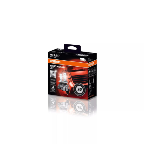 LED-uri Auto Omologate RAR - Becuri LED Auto OSRAM TRUCKSTAR H7-LED 24V, 6000K, set 2 bucăți