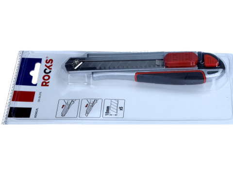 Cutter metalic cu lamă ruptibilă 18mm ROCKS, 5 lame - OK-06.0115 [3]