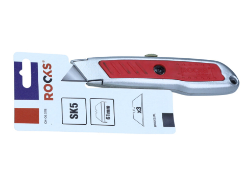 Scule si Echipamente - CUTTER PROFESIONAL CU LAMĂ TRAPEZOIDALĂ ROOKS, CORP METALIC