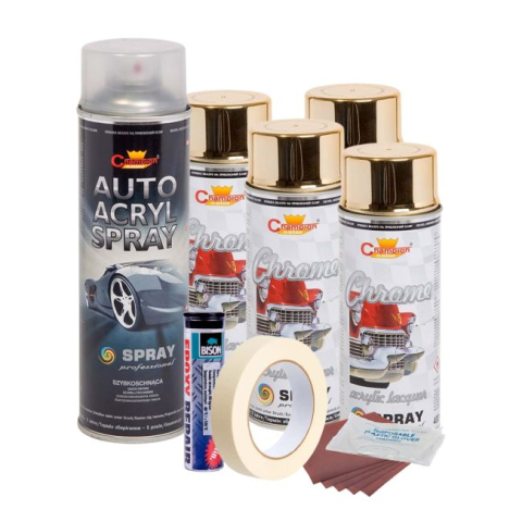 Kit complet reparatie si vopsire jante culoare Auriu Metalic, V4 [1]