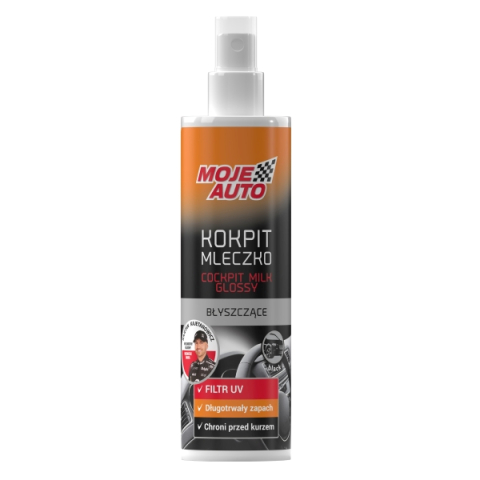 Solutii Curatare Auto - Lapte cockpit lucios Moje Auto - Black, 300 ml