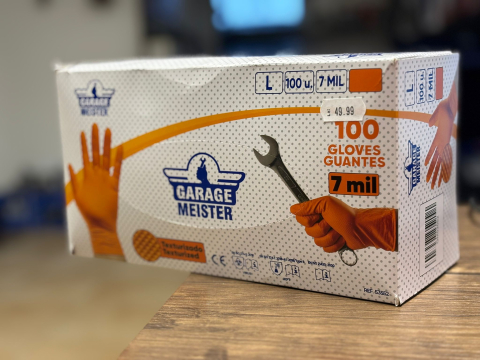 Truse-Seturi de Scule - Mănuși textile atelier L – Portocalii 100BUC| GM53552