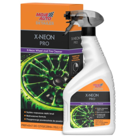 Anvelope - Moje Auto X-NEON PRO Wheel and Tire Cleaner - Solutie Curatare Jante si Anvelope Pro 750ml