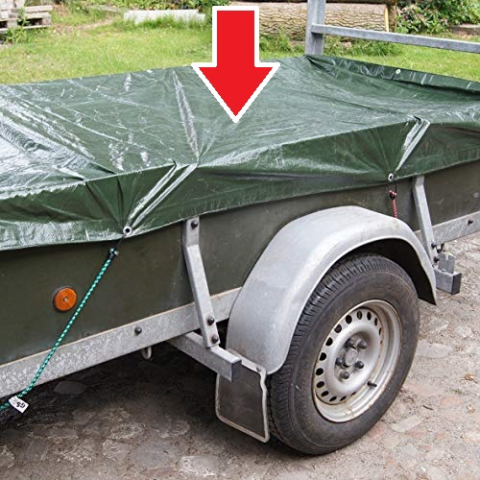 Accesorii Camioane si Remorci - Prelata Impermeabila cu ochiuri metalice de prindere, dimensiune 6,0m x 8,0m, densitate 120g/m2, culoare verde