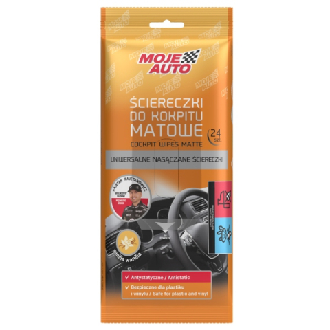 Prosoape Lavete - Servetele umede bord mat Moje Auto - parfum vanilie, 10 buc