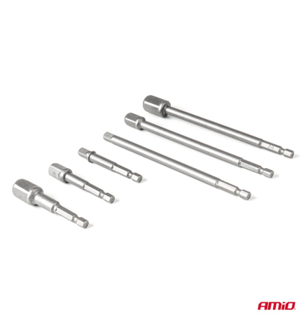 Scule si Echipamente - SET 3 ADAPTOARE PENTRU TUBULARE AMIO, HEX 1/4" LA PATRAT 1/4", 3/8", 1/2"