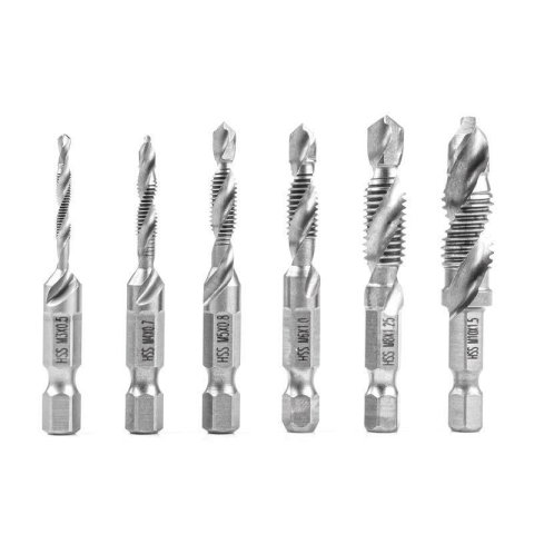 Scule si Echipamente - SET 6 BURGHIE-TAROD METRICE COMBINATE AMIO, M3 - M10, CU PRINDERE HEXAGONALĂ 1/4"