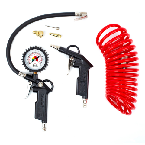 Curatenie si Ingrijire Camion - Set 6 piese pentru umflare roti si suflare cabina camion