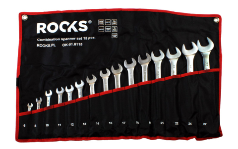 Scule si Echipamente - Set de chei combinate 6-27 mm 15buc ROCKS