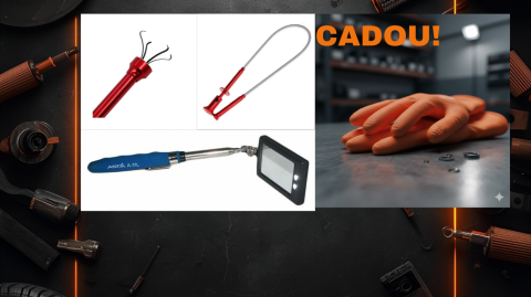 Truse-Seturi de Scule - Set Profesional Inspecție și Recuperare Auto: Oglindă Telescopică + Grip Flexibil Magnet/LED