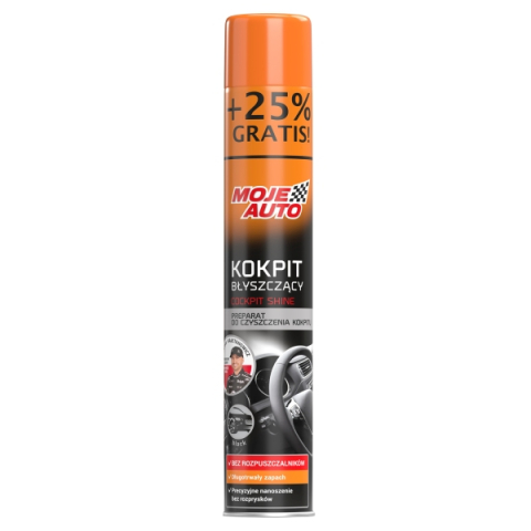 Solutii Curatare Auto - Spray bord lucios Moje Auto Black Shine 600 ml +25% gratuit