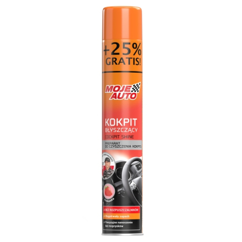 Solutii Curatare Auto - Spray bord lucios Moje Auto Strawberry Shine 600 ml +25% gratuit
