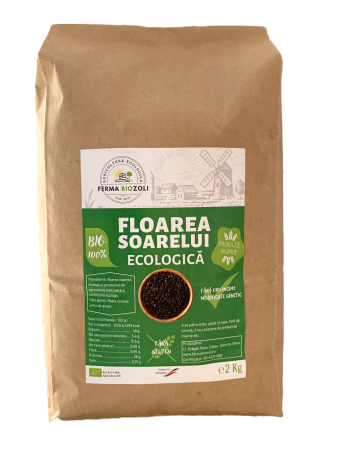 Cele mai noi - Floarea soarelui Ecologică, Semințe nedecorticate, 2 kg