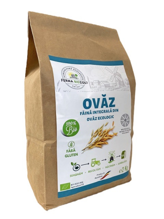 Făină Ovăz - Făină Integrală de Ovăz, BIO, 2 kg