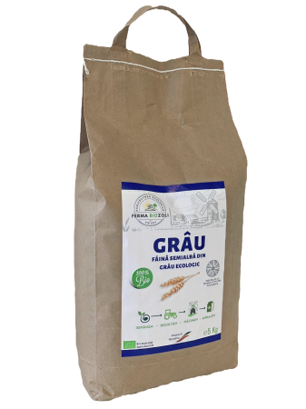 Făină Grâu - Făină Semialba din Grâu, BIO, 5 kg