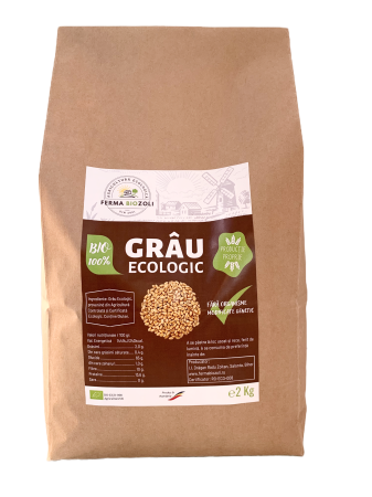 Cereale Bio - Grâu Ecologic, Boabe, 2 kg
