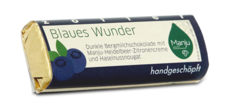 Produse Multikraft - Mini baton de ciocolată Manju Zotter, afine și alune, 20gr