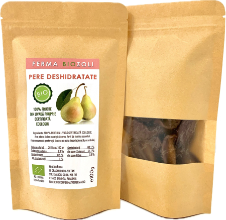 Produse din fructe - Pere Deshidratate, BIO, 100 gr