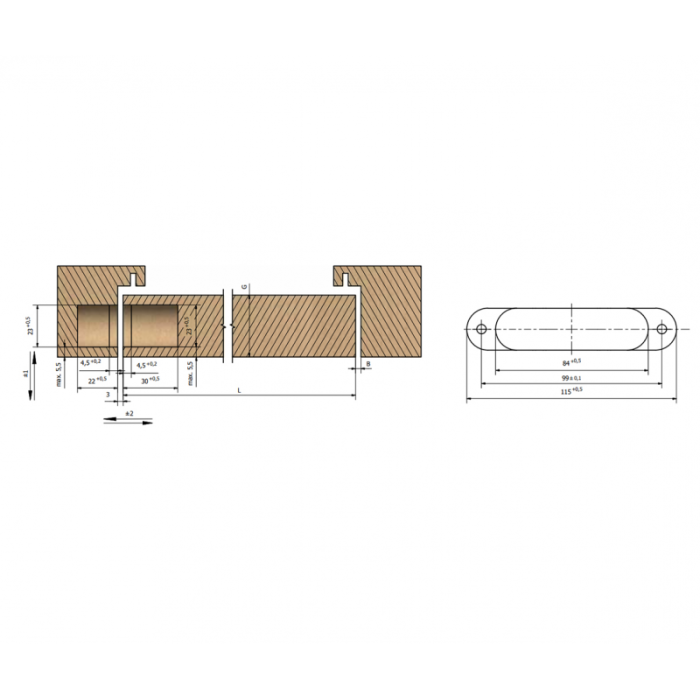 Balama Ascunsă 3D Estetic 4001/A, Universala, 60 kg, Deschidere 180° [7]