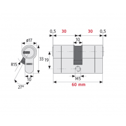 Butuc Abus D6PS - 5 chei Amprenta [9]