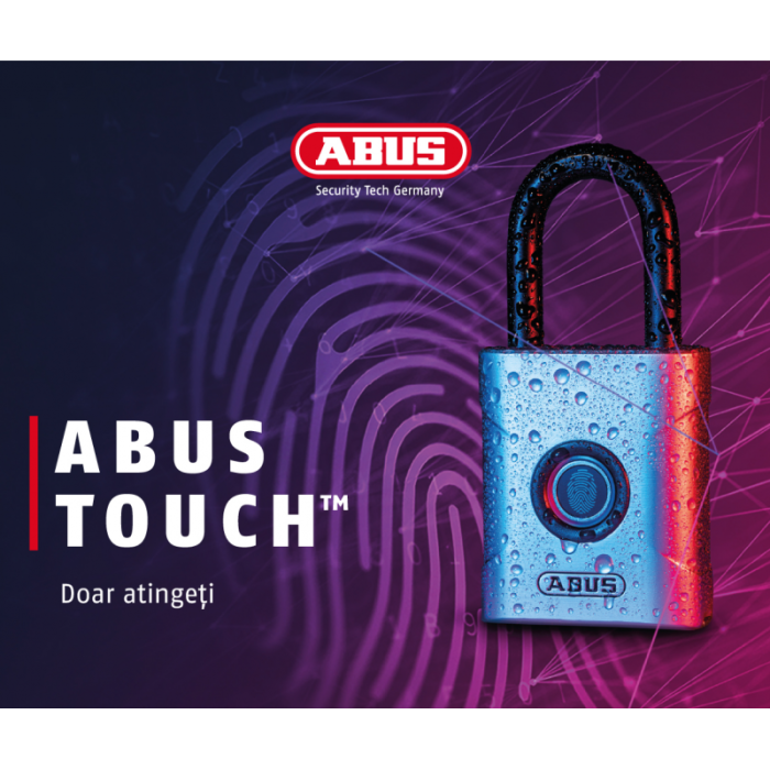Lacat cu senzor de amprenta Abus Touch, 20 de amprente stocabile [4]