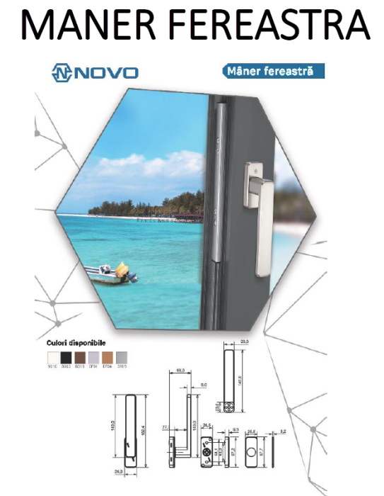 Mâner Fereastră PVC / Aluminiu NOVO [4]
