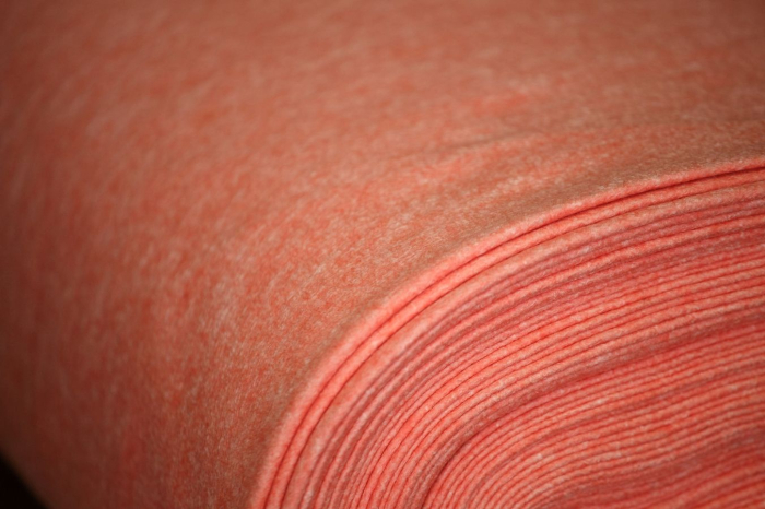 Fetru IDEA (60% lana, 40% viscoza) la metru - piersica melange [2]