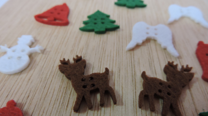 Figurine din fetru- nasturi de craciun B [2]