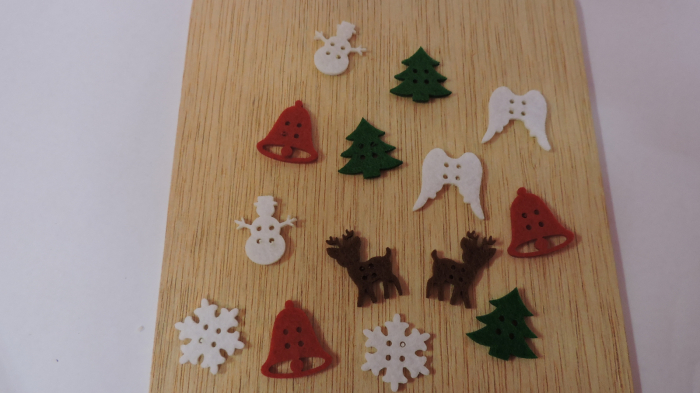 Figurine din fetru- nasturi de craciun B [3]