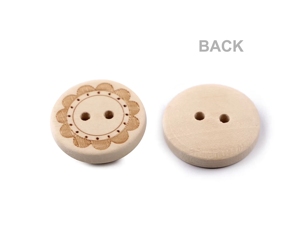 Nasturi decorativi din lemn, 2 cm [2]