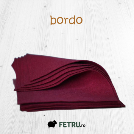 Fetru A4 60%-40% - Fetru A4 IDEA (60% lână, 40% viscoză)- bordo