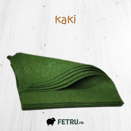 Fetru A4 60%-40% - Fetru A4 IDEA (60% lână, 40% viscoză)- kaki