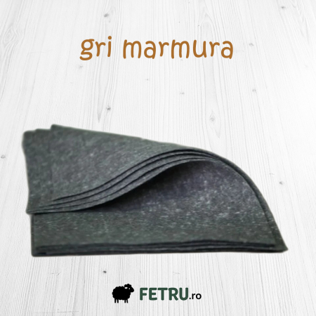 Fetru A4 60%-40% - Fetru A4 IDEA (60% lână, 40% viscoză)- marmura gri