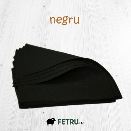 Fetru A4 60%-40% - Fetru A4 IDEA (60% lână, 40% viscoză)- negru